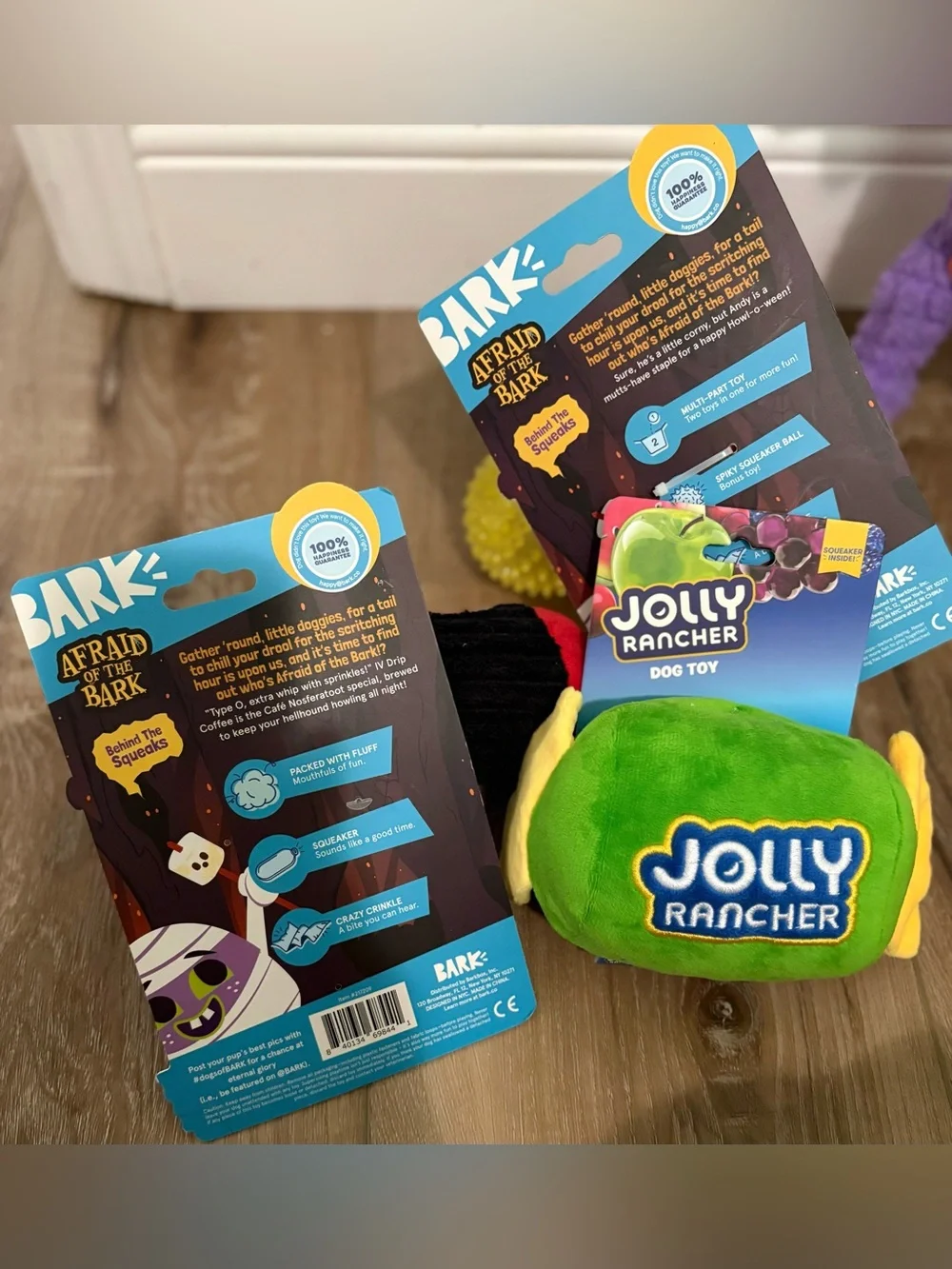 4 - HALLOWEEN DOG TOYS - BARK - KONG - JOLLY RANCHER - MULTI SIZE NEW NWT LOT 4